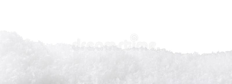 Border of white snow isolated on white background