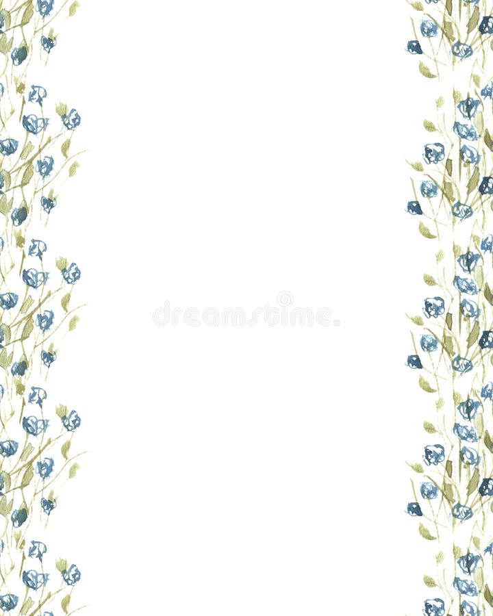 Border of wildflowers stock illustration. Illustration of design 116595560