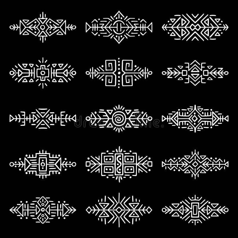 Borders Collection in Ethnic Style Stock Vector - Illustration of ...