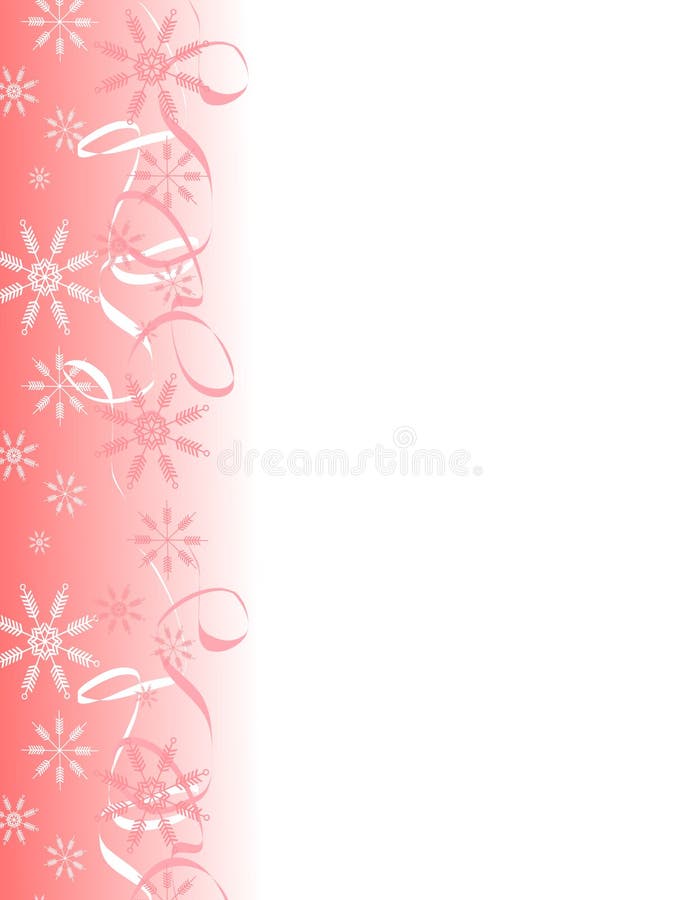 Bordo 2 dei nastri del fiocco di neve royalty illustrazione gratis Bordo 2 dei nastri del fiocco di neve royalty illustrazione gratis