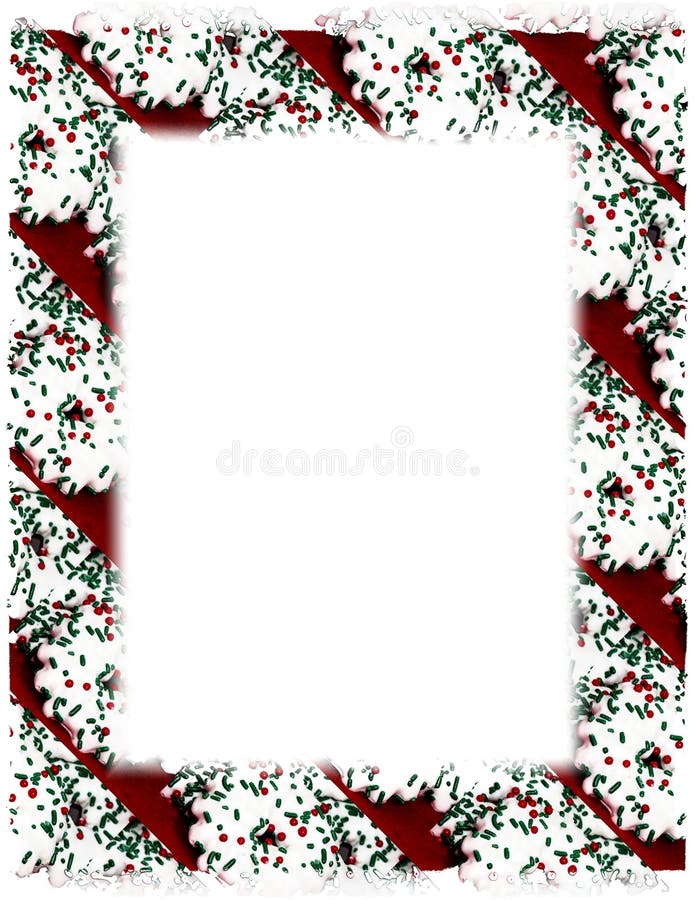 Bordo del biscotto di natale su bianco royalty illustrazione gratis Bordo del biscotto di natale su bianco royalty illustrazione gratis