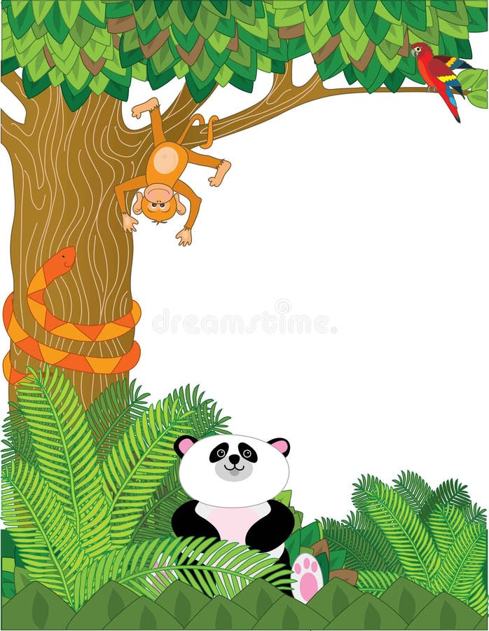 Bordo del giardino zoologico royalty illustrazione gratis Bordo del giardino zoologico royalty illustrazione gratis