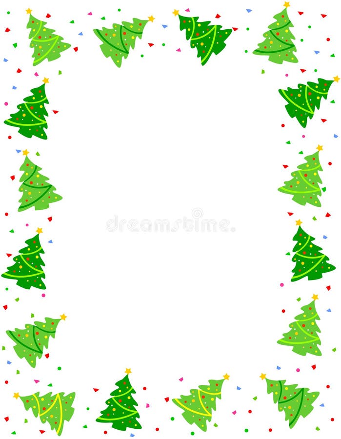 Bordo dell'albero di Natale royalty illustrazione gratis Bordo dell'albero di Natale royalty illustrazione gratis