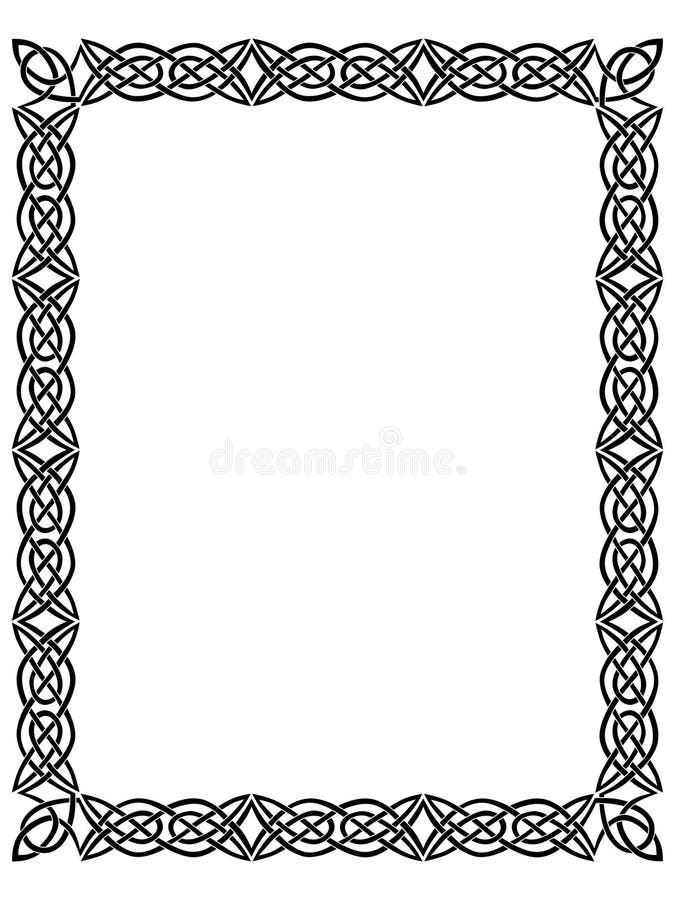 Bordo nero con l'ornamento celtico