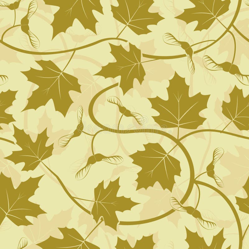 Maple leaf acorn seamless background. Maple leaf acorn seamless background