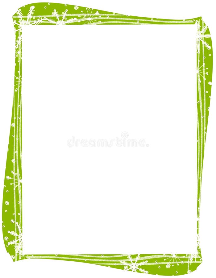 Bordo verde dei fiocchi di neve di natale royalty illustrazione gratis Bordo verde dei fiocchi di neve di natale royalty illustrazione gratis