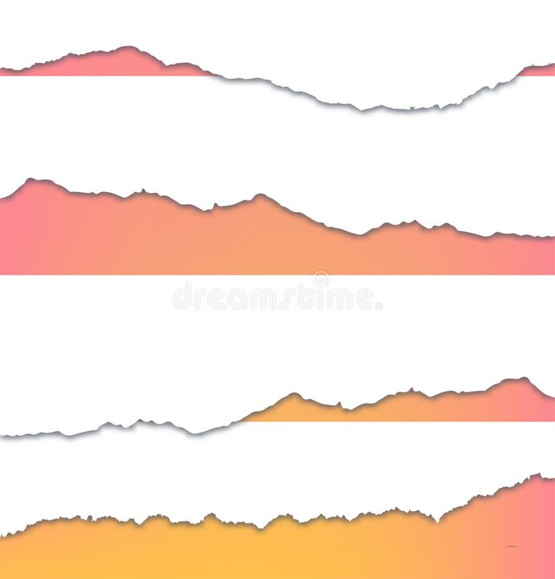 Bords d?chir?s de livre blanc avec l'ensemble d'ombre illustration de vecteur Bords d?chir?s de livre blanc avec l'ensemble d'ombre illustration de vecteur
