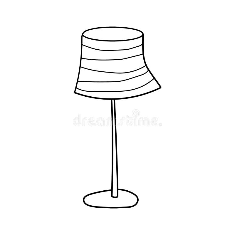 Bordslampa. konst. färgbok royaltyfri illustrationer