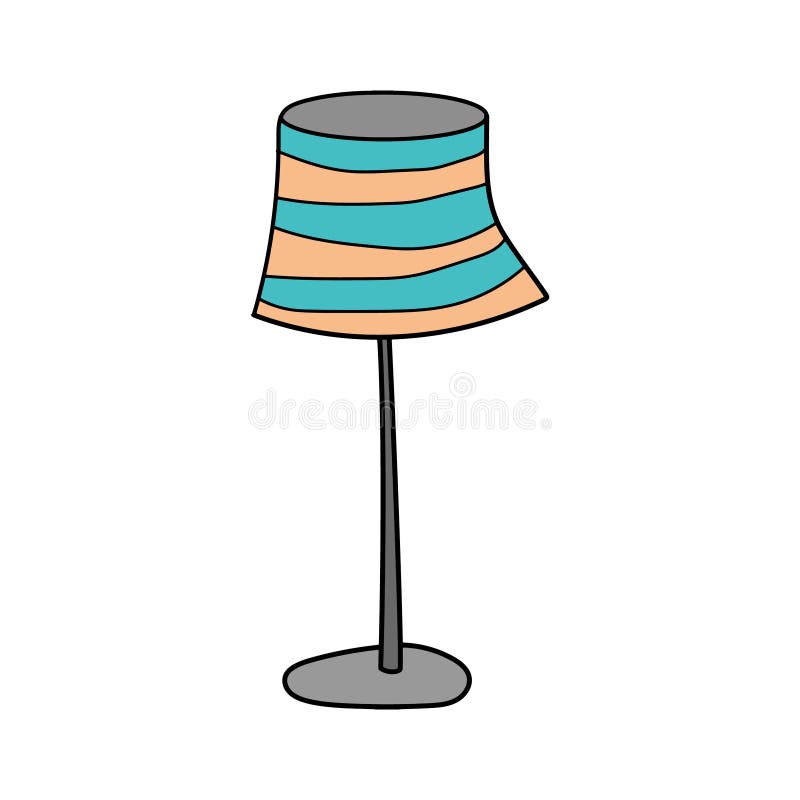 Bordslampa. konst. färgbok vektor illustrationer