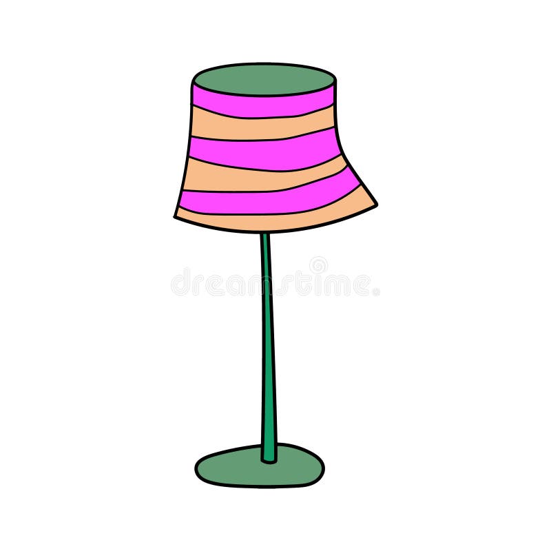 Bordslampa. konst. färgbok vektor illustrationer