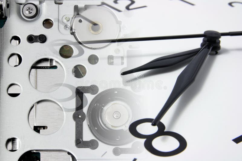 Uhr und elektronisches Gerät lizenzfreie stockbilder