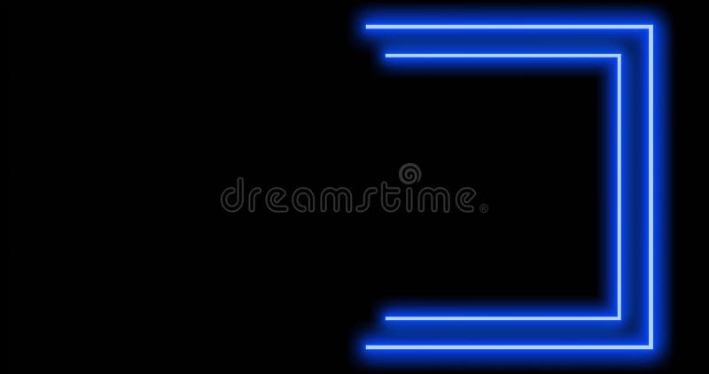 Bordure rouge bleue à l'aide d'une lumière lumineuse abstraite pour créer un cadre - 4 k illustration de vecteur