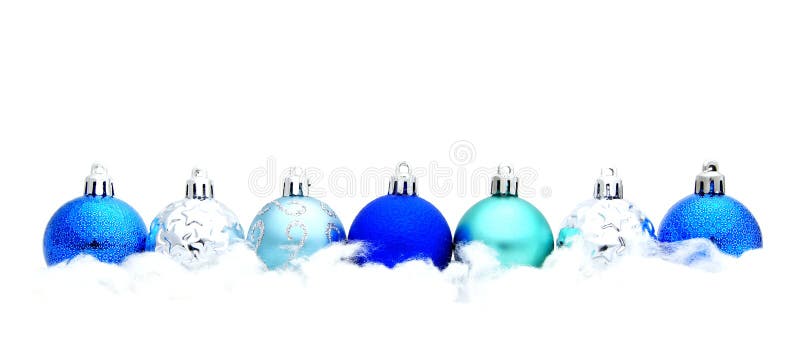 Bordură albastră de Crăciun royalty free stock photos