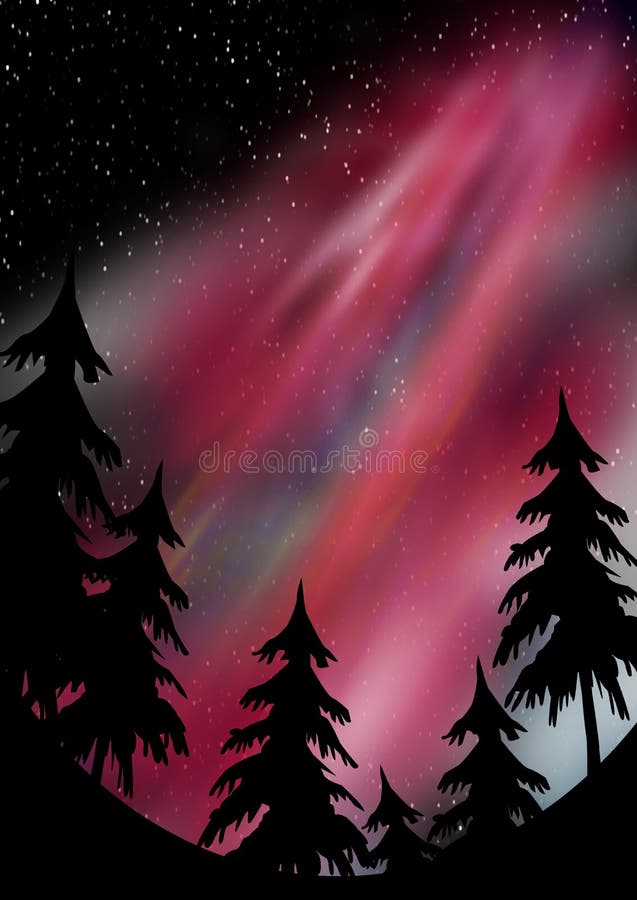 Borealis de l'aurore illustration libre de droits Borealis de l'aurore illustration libre de droits