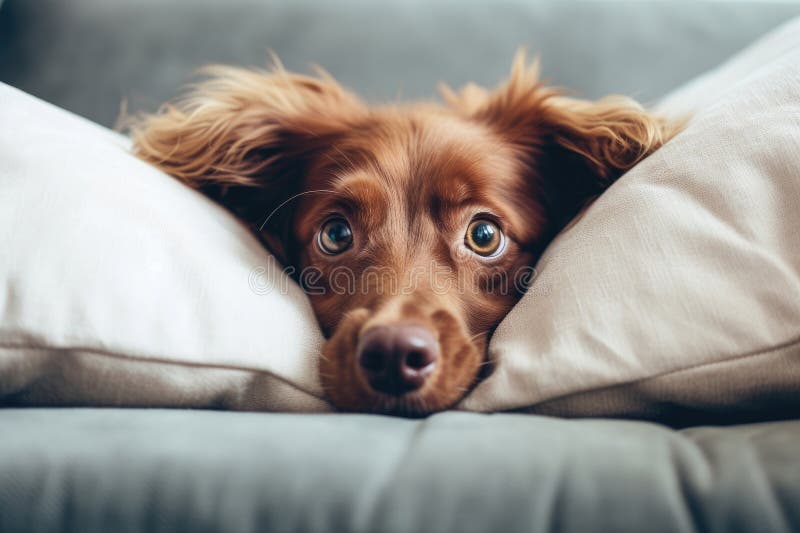 Bored Dog, Generative AI stock illustration