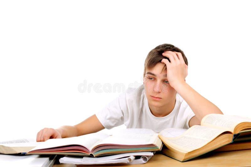 Bored student stock photo