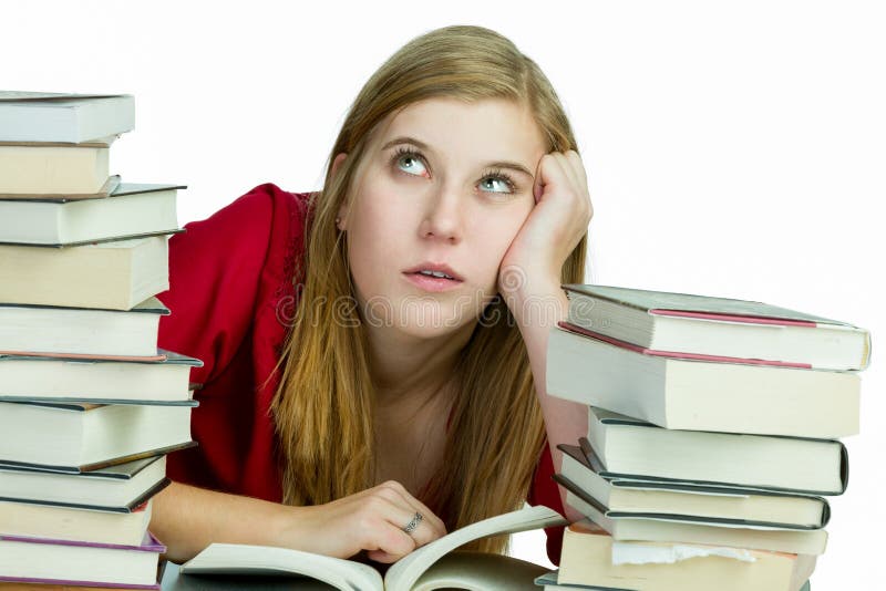 Bored student stock image. Image of exam, person, female 67099023