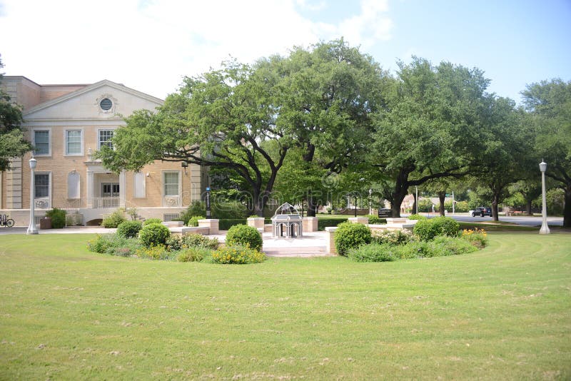 Borggård på Texas Christian University arkivbilder Borggård på Texas Christian University arkivbilder