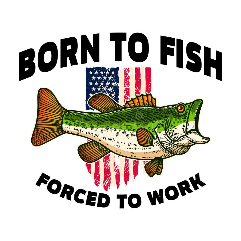 Fishing Is My Therapy American Flag With Bass Fish Illustration Design  Element For Poster Card Banner T Shirt Vector Illustration Stock  Illustration - Download Image Now - iStock