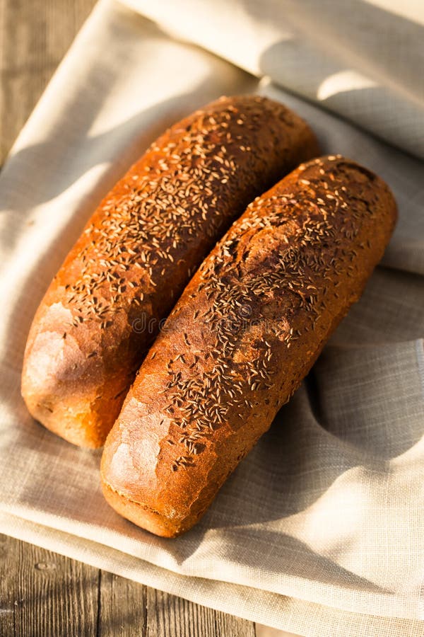 Borodino bread with malt stock image. Image of crusty 247845565