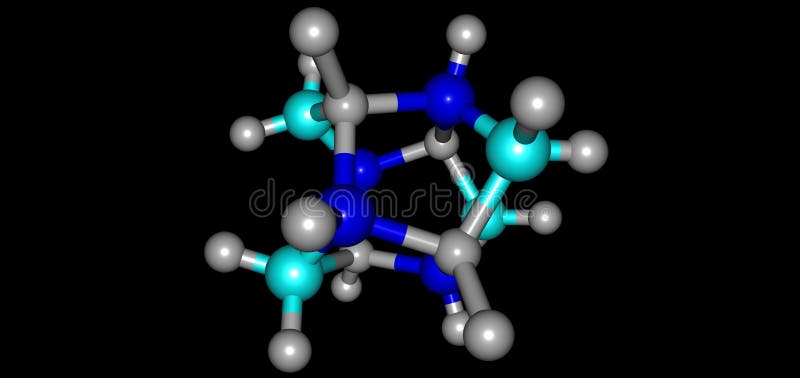 Boron nitride nanocage molecular structure isolated on black stock illustration