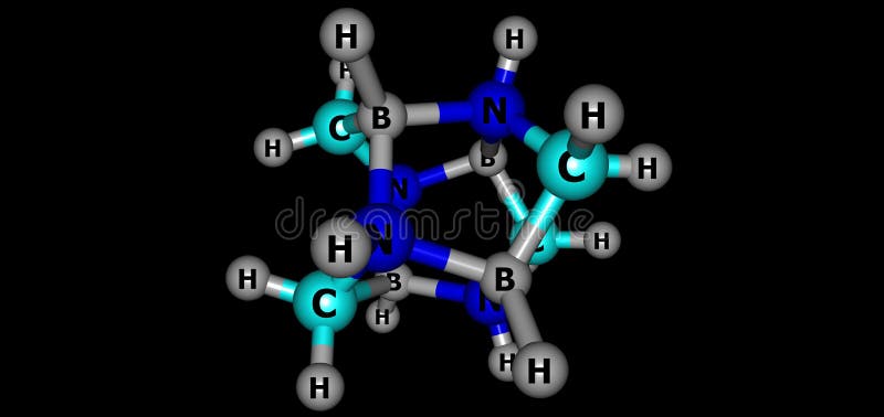 Boron nitride nanocage molecular structure isolated on black vector illustration