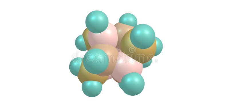 Boron nitride nanocage molecular structure isolated on white stock illustration