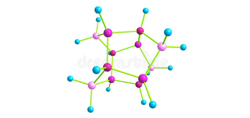 Boron nitride nanocage molecular structure isolated on white royalty free illustration