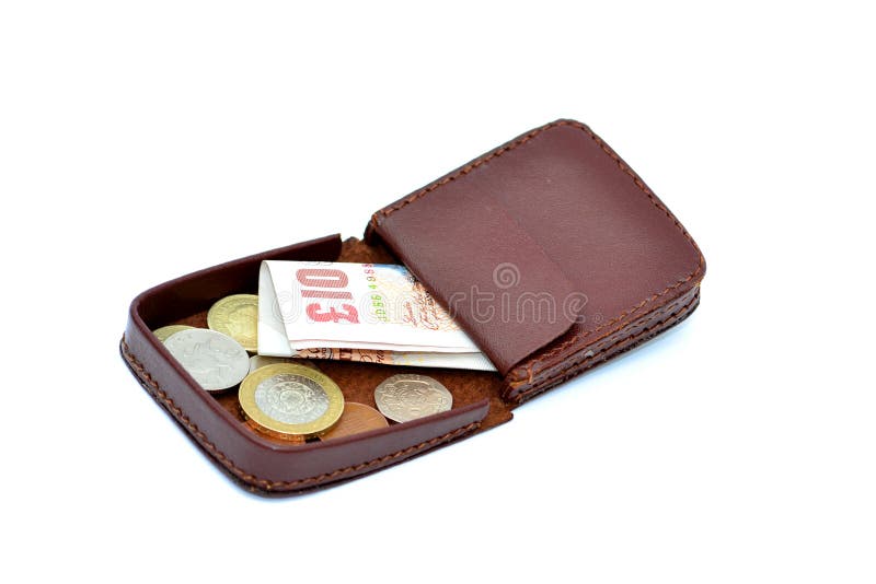 Borsa con soldi fotografia stock Borsa con soldi fotografia stock