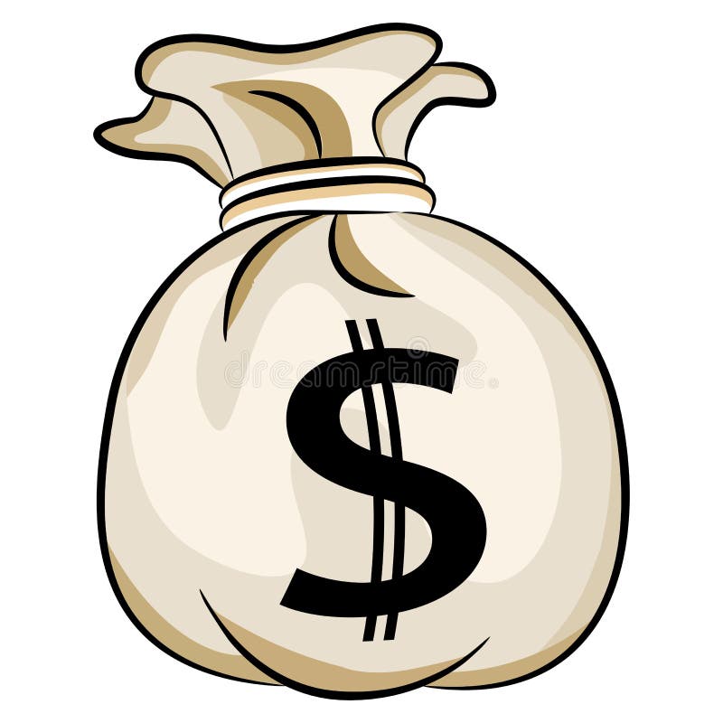Borsa dei contanti degli Stati Uniti della moneta bancaria illustrazione vettoriale Borsa dei contanti degli Stati Uniti della moneta bancaria illustrazione vettoriale