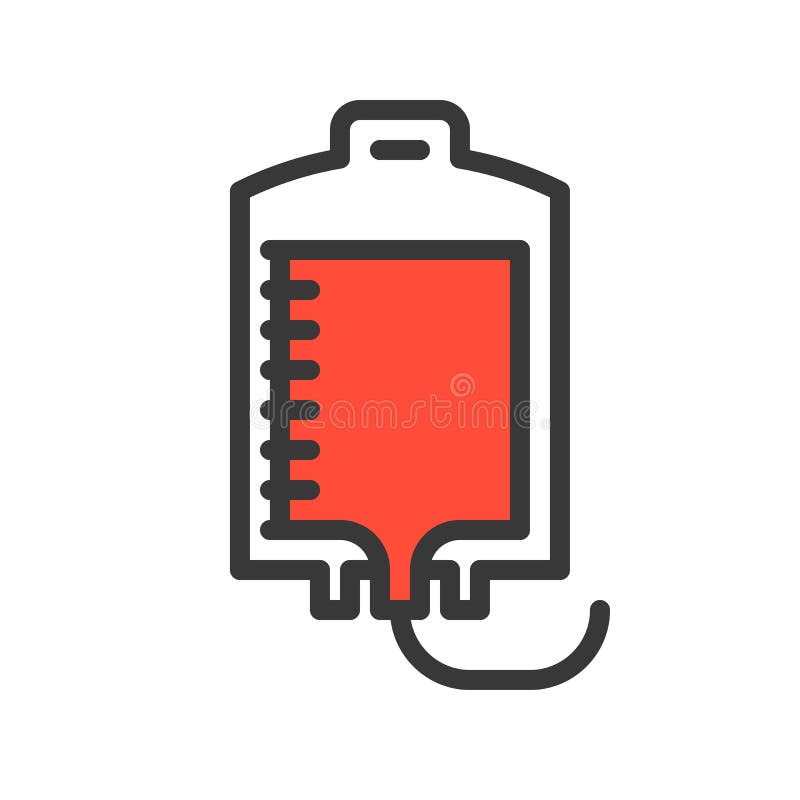 Borsa del sangue, insieme medico riempito semplice dell'icona del profilo illustrazione vettoriale Borsa del sangue, insieme medico riempito semplice dell'icona del profilo illustrazione vettoriale