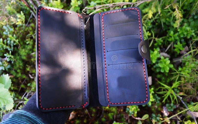 Borsa di cuoio nera Dettagli e primo piano fotografia stock libera da diritti Borsa di cuoio nera Dettagli e primo piano fotografia stock libera da diritti