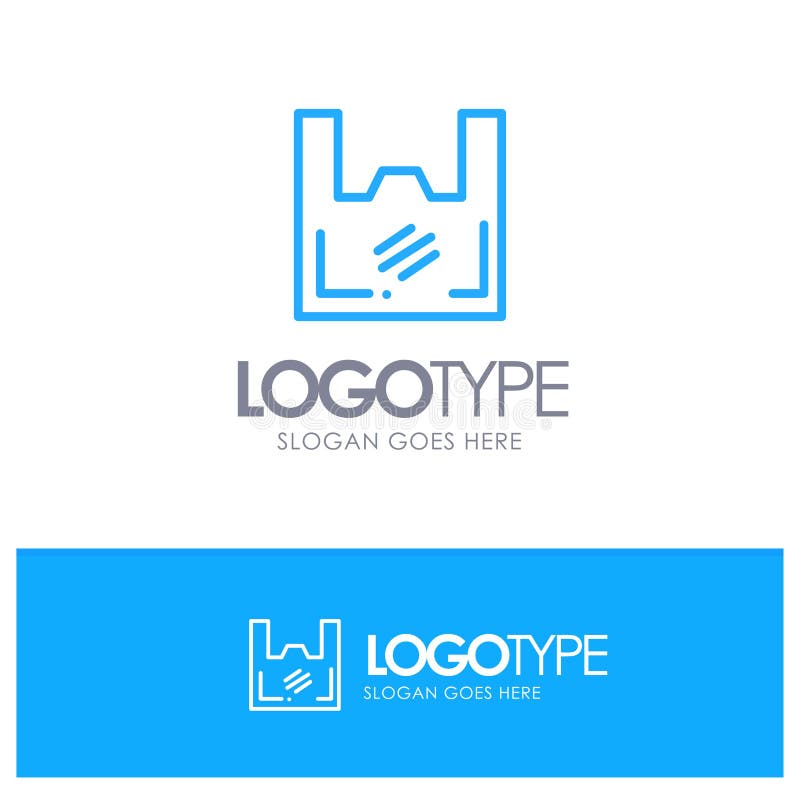 Borsa, ecologia, plastica, cliente, profilo blu Logo Place del supermercato per il Tagline illustrazione di stock Borsa, ecologia, plastica, cliente, profilo blu Logo Place del supermercato per il Tagline illustrazione di stock