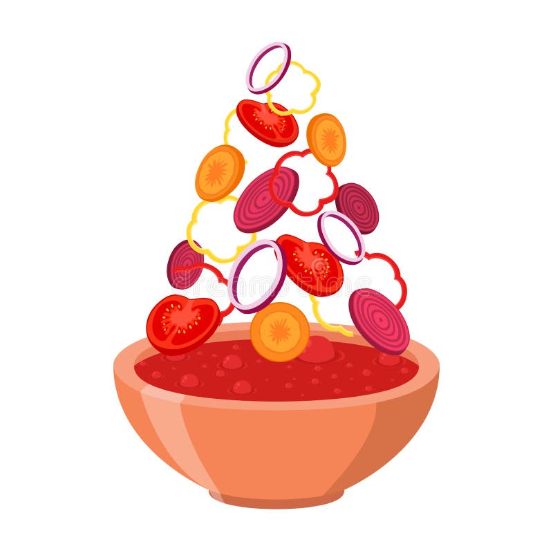 Borsch plate with ingredients. Red Ukrainian soup - borscht - with beet vector illustration Borsch plate with ingredients. Red Ukrainian soup - borscht - with beet vector illustration