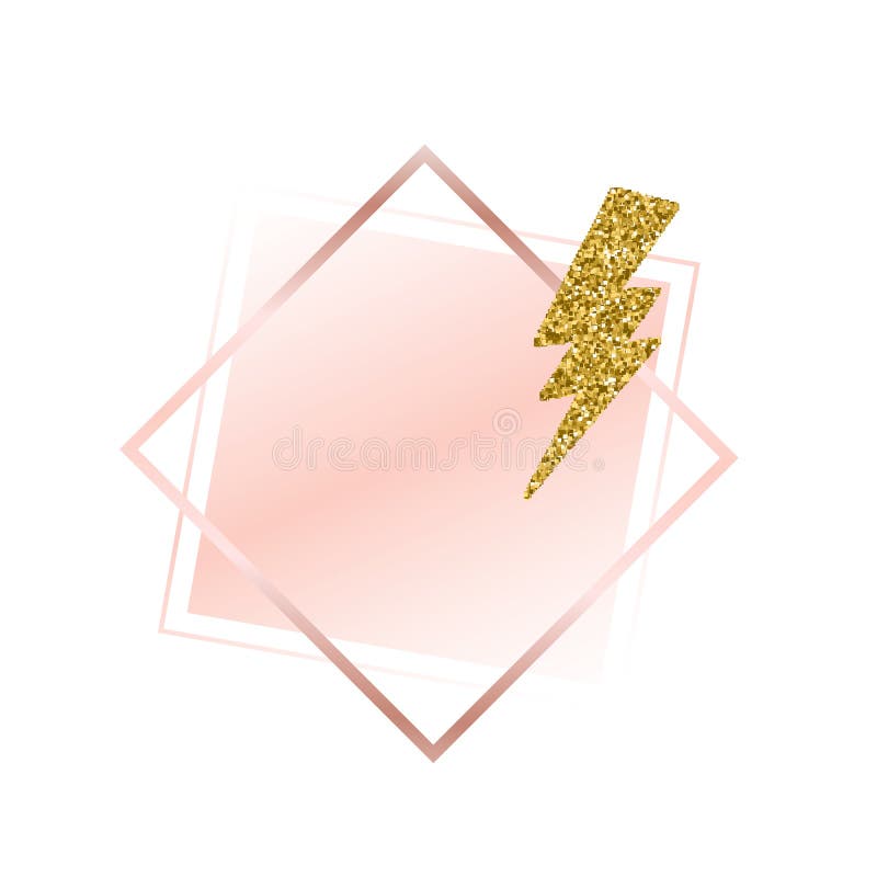 Borstelslagen in zachte roze tonen Zachte pastelkleuren Nam gouden kader toe Abstracte vectorachtergrond Glanzende gouden bliksem