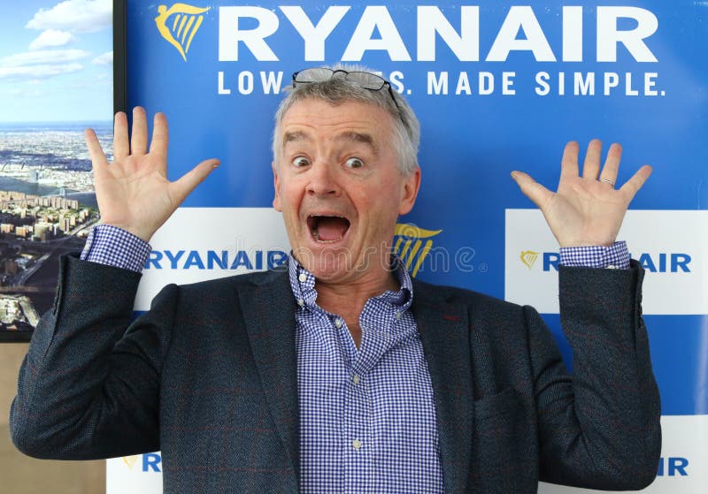 Ryanair press-conference at Kyiv-Boryspil airport, Ukraine