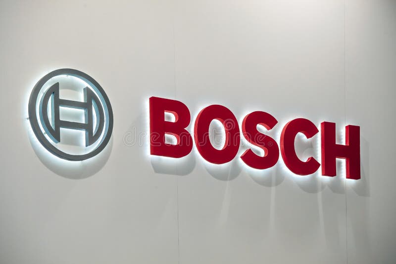 Logotype Of Bosch Corporation In The Street Of Baku Editorial