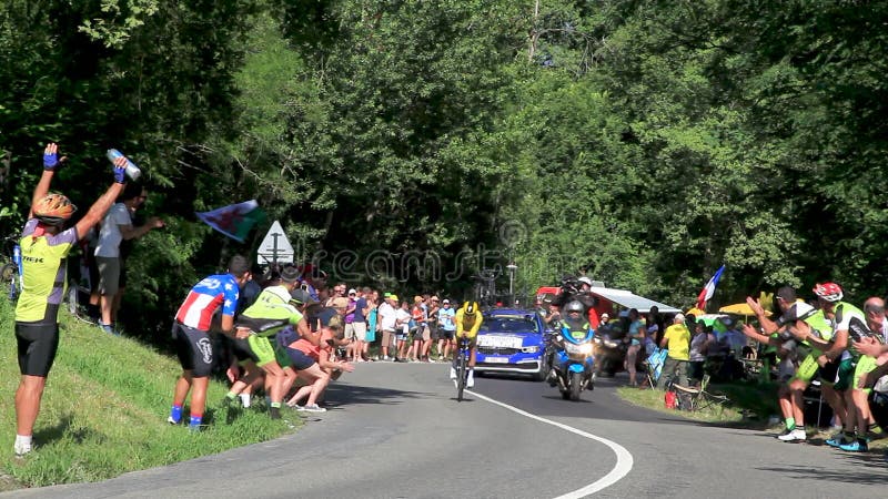 The Cyclist Julian Alaphilippe Riding During Tour de France 2019