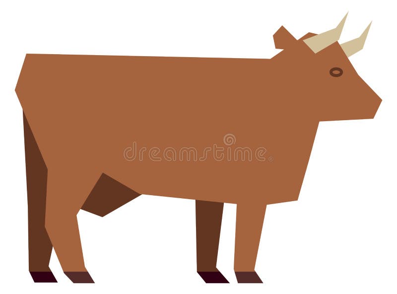 Boskapsikon. symbol för hornsklubb. tamdjur vektor illustrationer