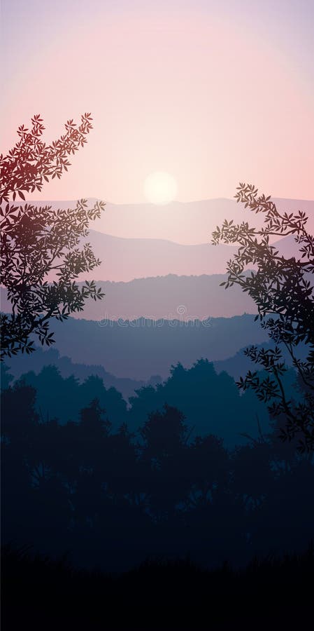 Bosque Natural Selva árboles Horizontes Verdes Paisajes Fondos De Pantalla  Sunrise and Sunset Illustración Estilo Vectorial Color Ilustración del  Vector - Ilustración de sunset, historietas: 166185688