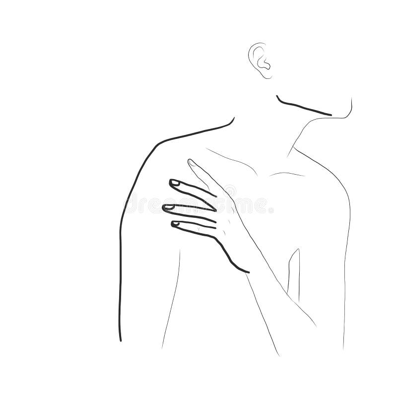 Bosquejo de una figura de la mujer en un estilo minimalistic del dibujo lineal ilustración del vector Bosquejo de una figura de la mujer en un estilo minimalistic del dibujo lineal ilustración del vector