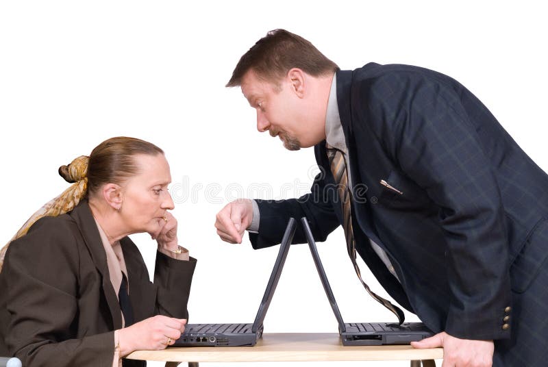  Boss  instructing co worker  stock photo Image of business 