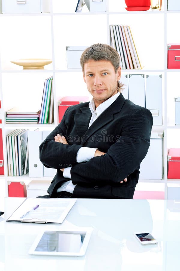 Boss office stock image. Image of desk, lifestyle, chief 27525389