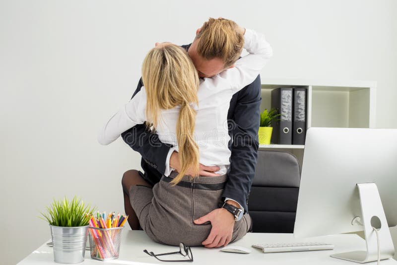 Boss And Secretary Having Sex On Office Table Stock Image