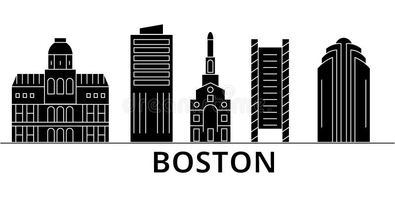 Massachusetts, Boston.City Skyline Stock Vector ...