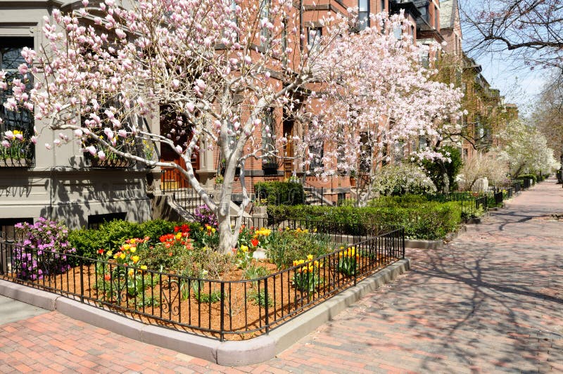 Boston Back Bay in early spring stock photography Boston Back Bay in early spring stock photography