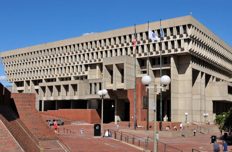 Boston City Hall, Government Center Editorial Stock Photo Image of architecture, commercial