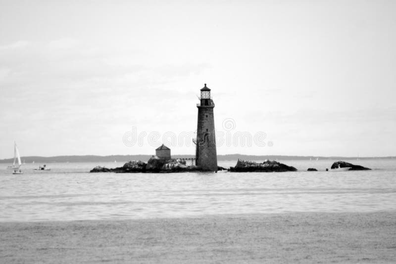 Boston Harbor lighthouse is the oldest lighthouse in New England. royalty free stock photography Boston Harbor lighthouse is the oldest lighthouse in New England. royalty free stock photography
