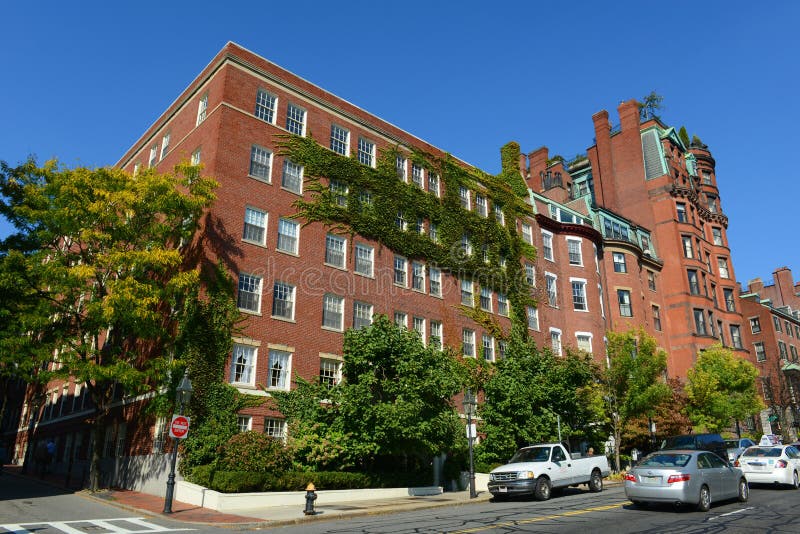 Boston historiska byggnader, Massachusetts, USA arkivbilder