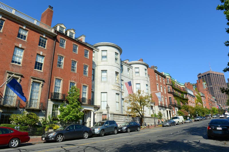 Boston historiska byggnader, Massachusetts, USA royaltyfri foto